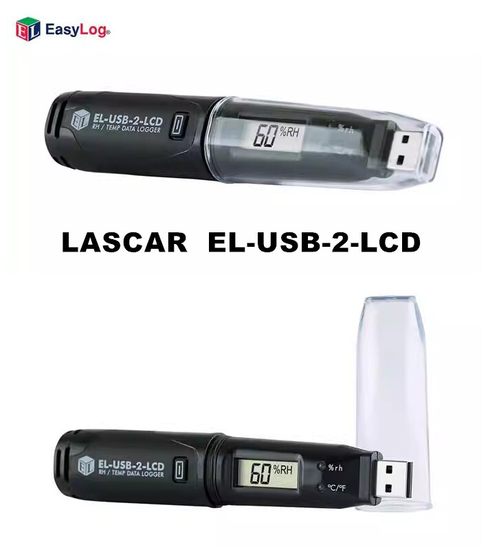 LASCAR EL-USB-2-LCD USB temperature and humidity recorder with LCD display.
