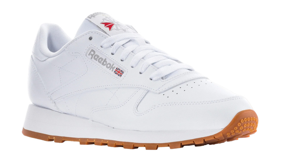Reebok Mens Classic Leather Shoe Low White Grey Gum GY0952