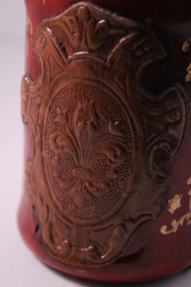 Italian Leather Wrapped Bottle