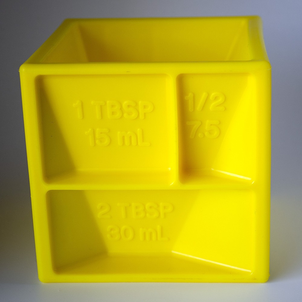 All-in-One Measuring Cube | 30+ Sizes | Kitchen | Baking | Great Gift | Yellow