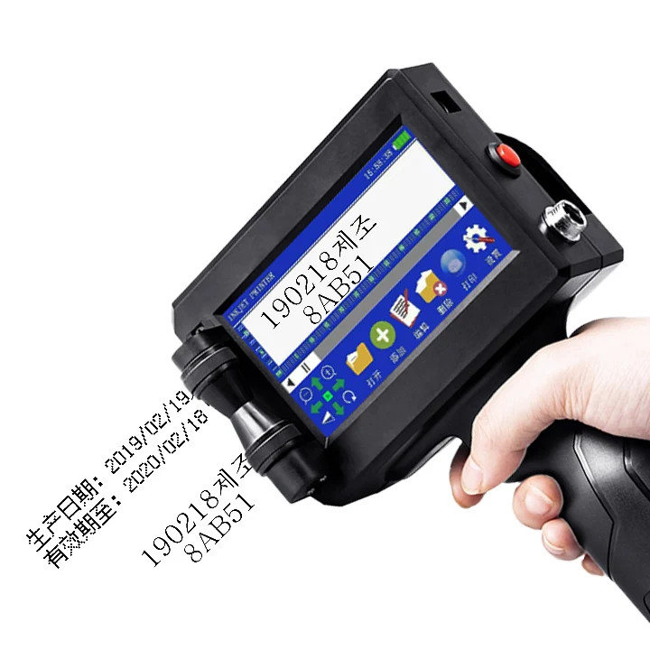 12.7mm  handheld inkjet printer prints expiration date text batch number barcode