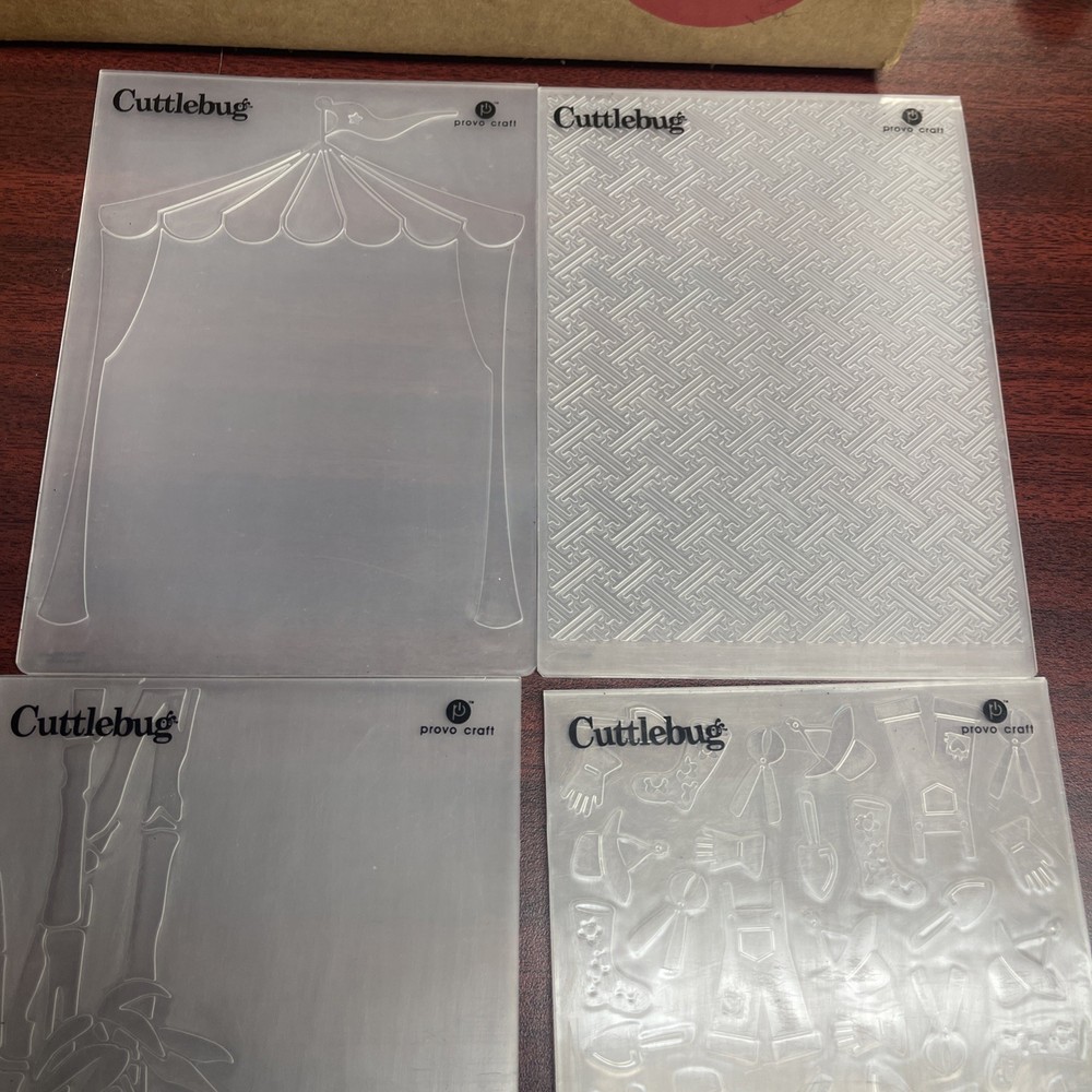 Cuttlebug Embossing Folders Lot Of 4