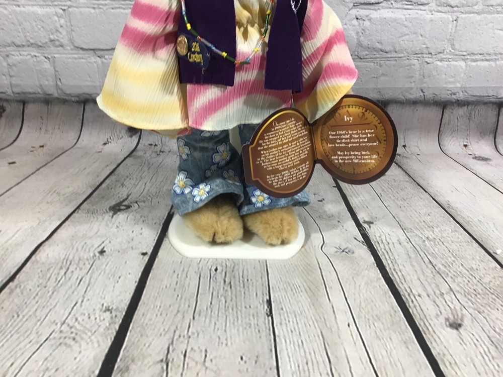 Vintage Brass Button Bear " Ivy"
