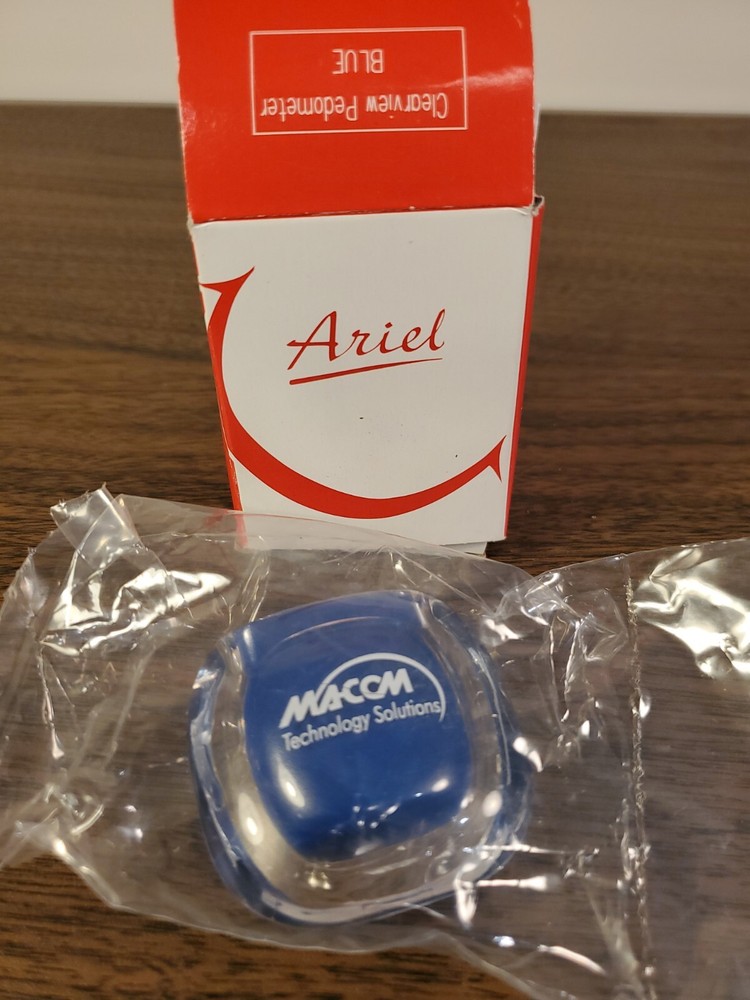 NEW‼ Ariel Clearview Blue Clip-On Pedometer MaCom Tech