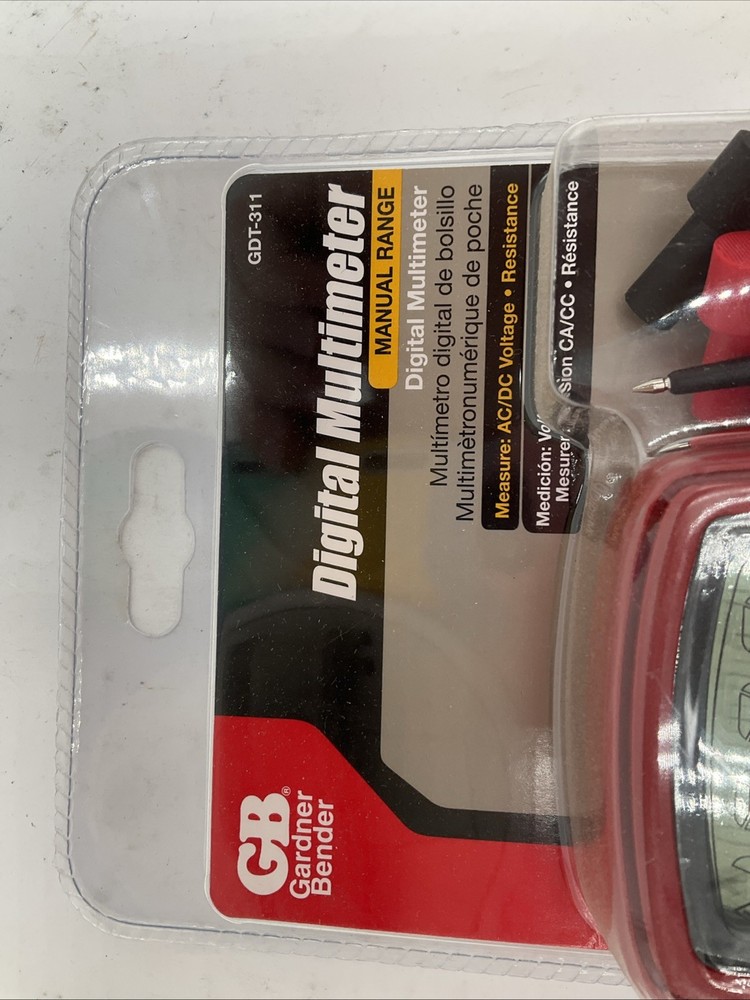 Gardner Bender GDT-311 Black/Red Manual 3 Function Digital Multimeter