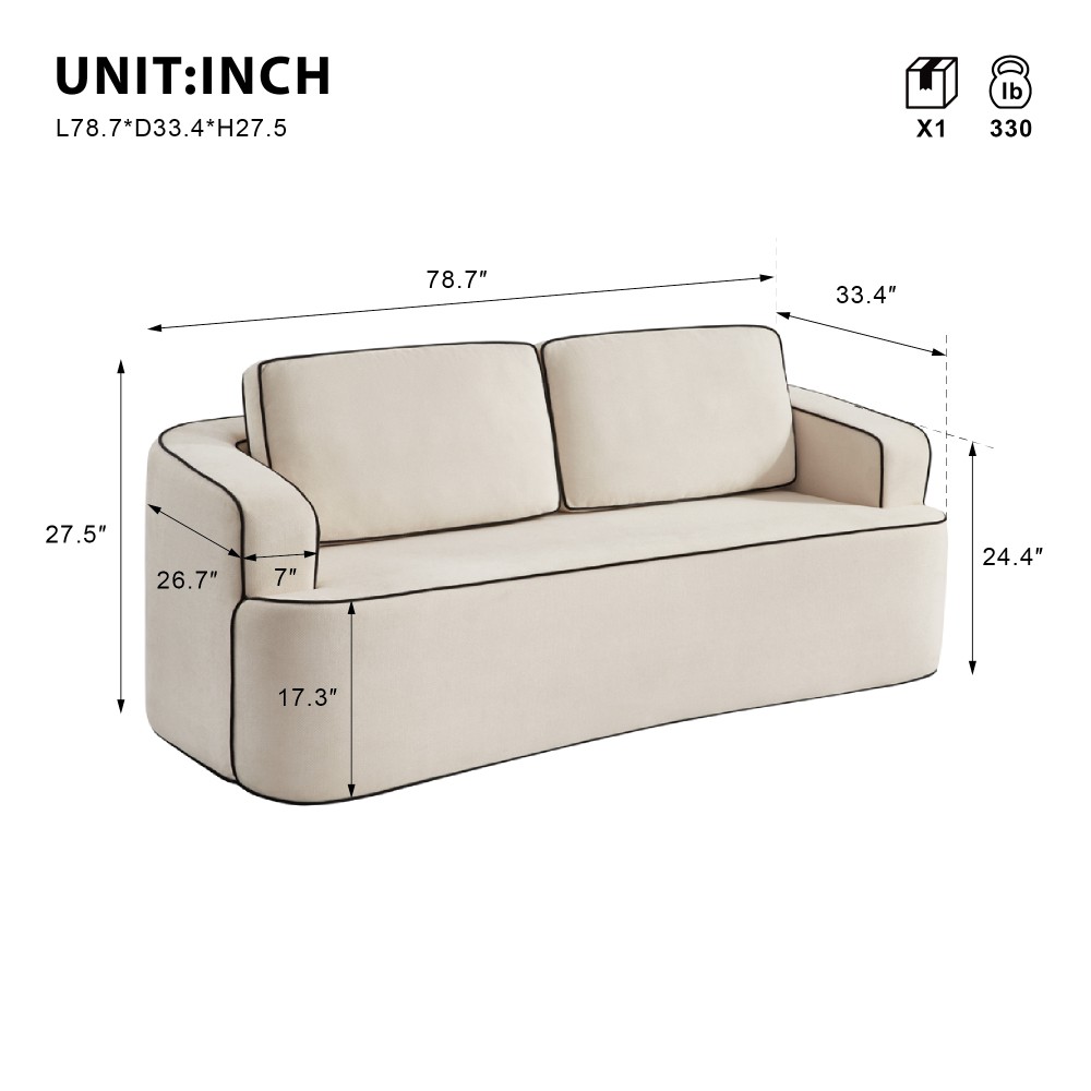 Integrated handrail double seating layout, saving space while comfortably