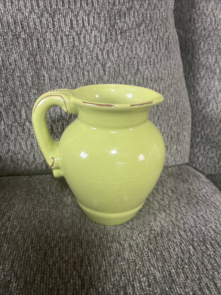 Ceramic Pitcher Green EUC! (G5)