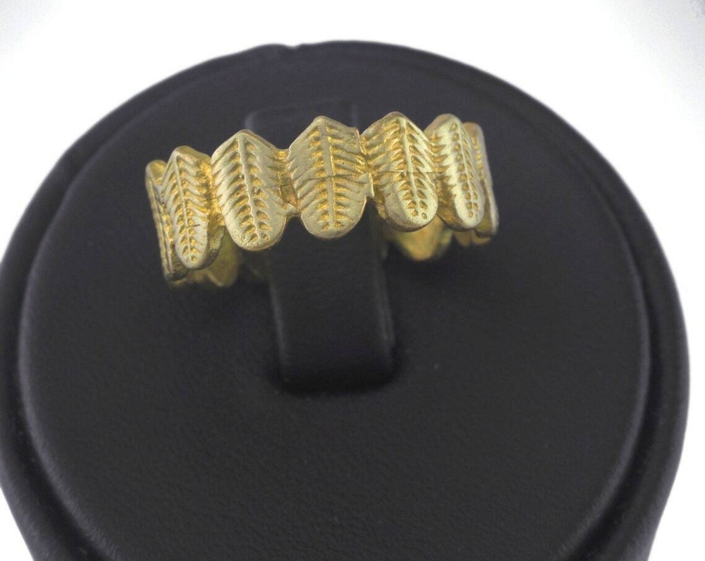 Minimalist Leaves Ring Adjustable Raw brass (17mm 7US inner size) 2741