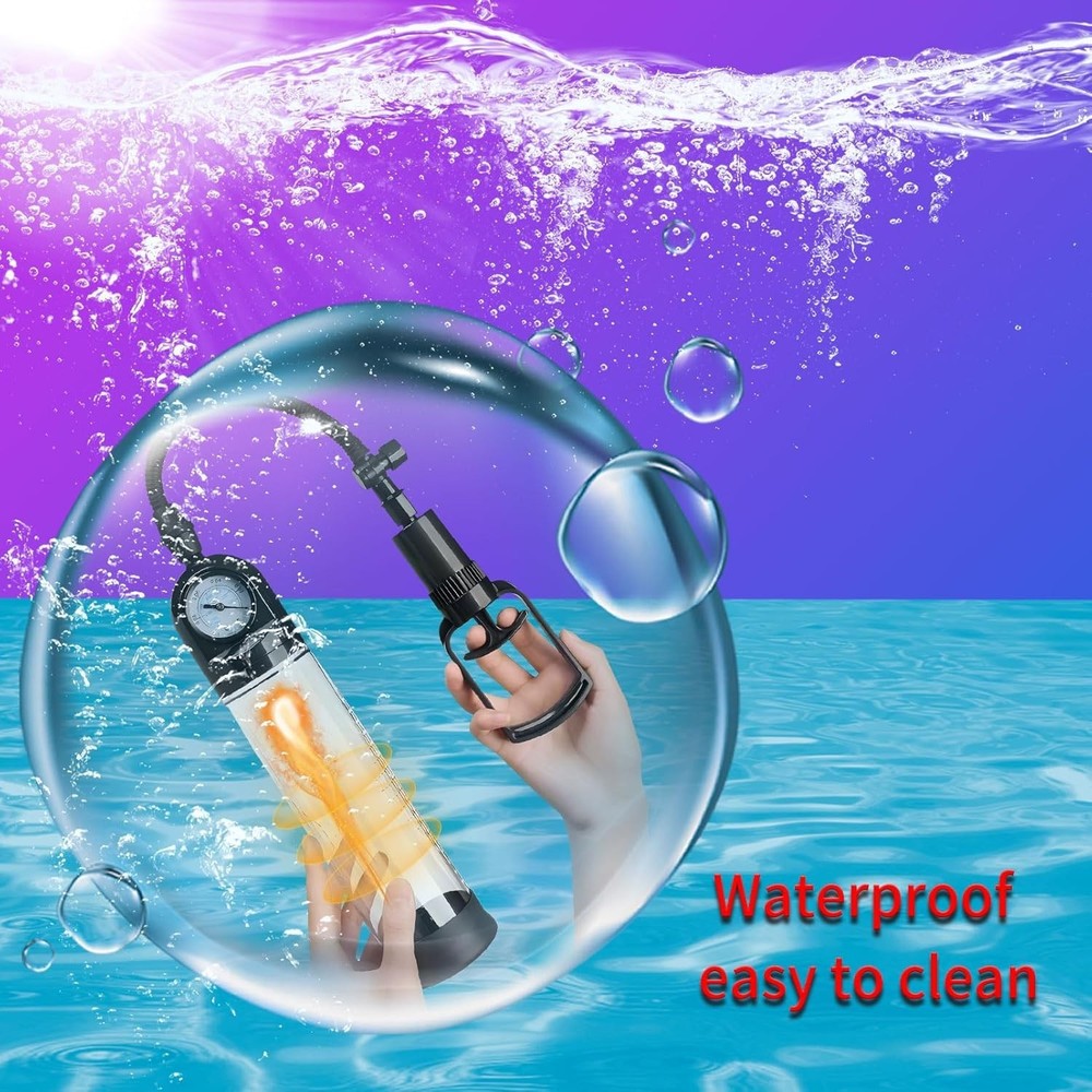 Erectile Dysfunction Vacuum Pump with Dial & 3 Silicone Rings for Optimal Fit