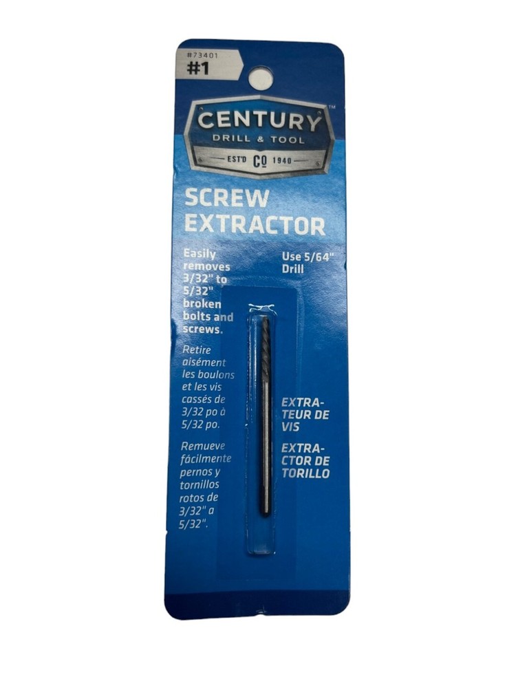 Century Drill & Tool 73401 #1 Screw Extractor **SALE**