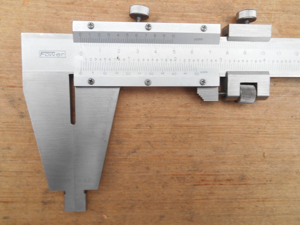FOWLER 12" VERNIER CALIPERS , SAE / METRIC
