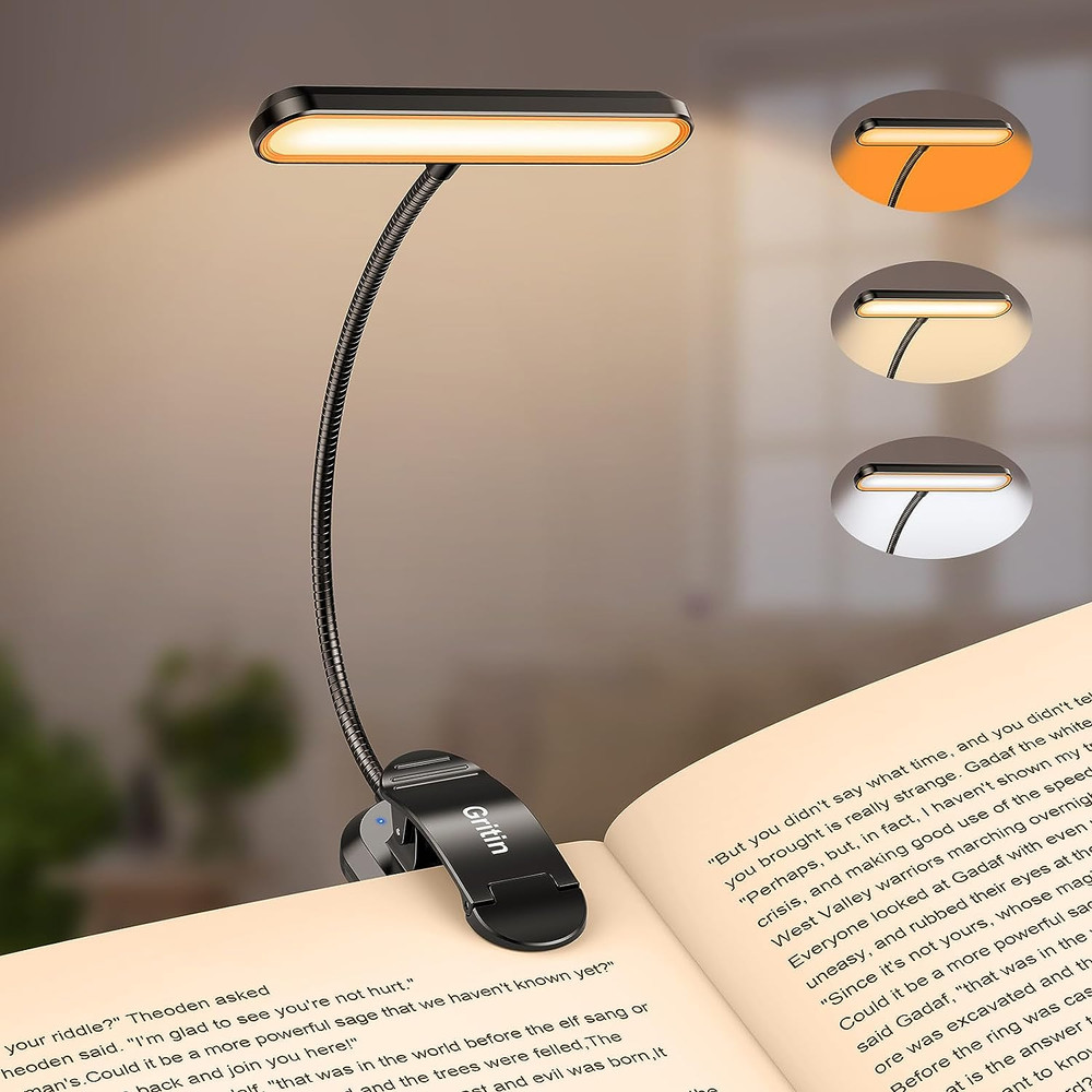 Rechargeable Book Light for Reading in Bed with 19 LED & Memory Function