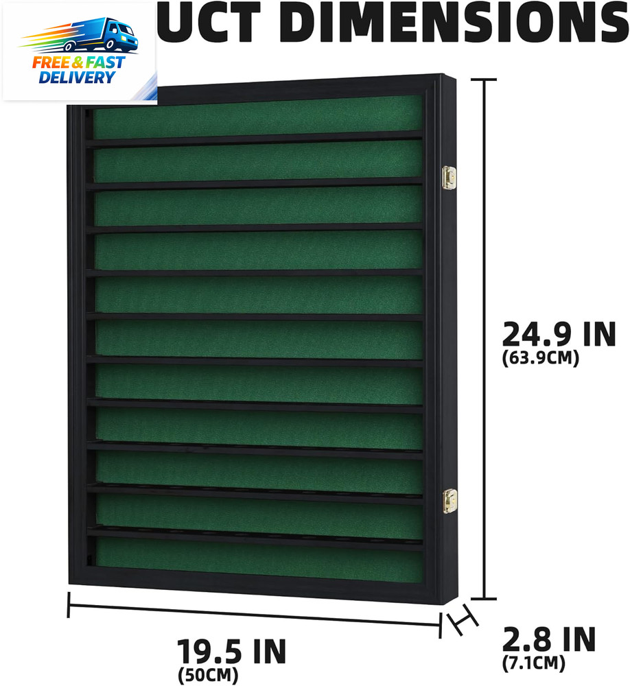 110 Golf Ball Display Case in Black Finish