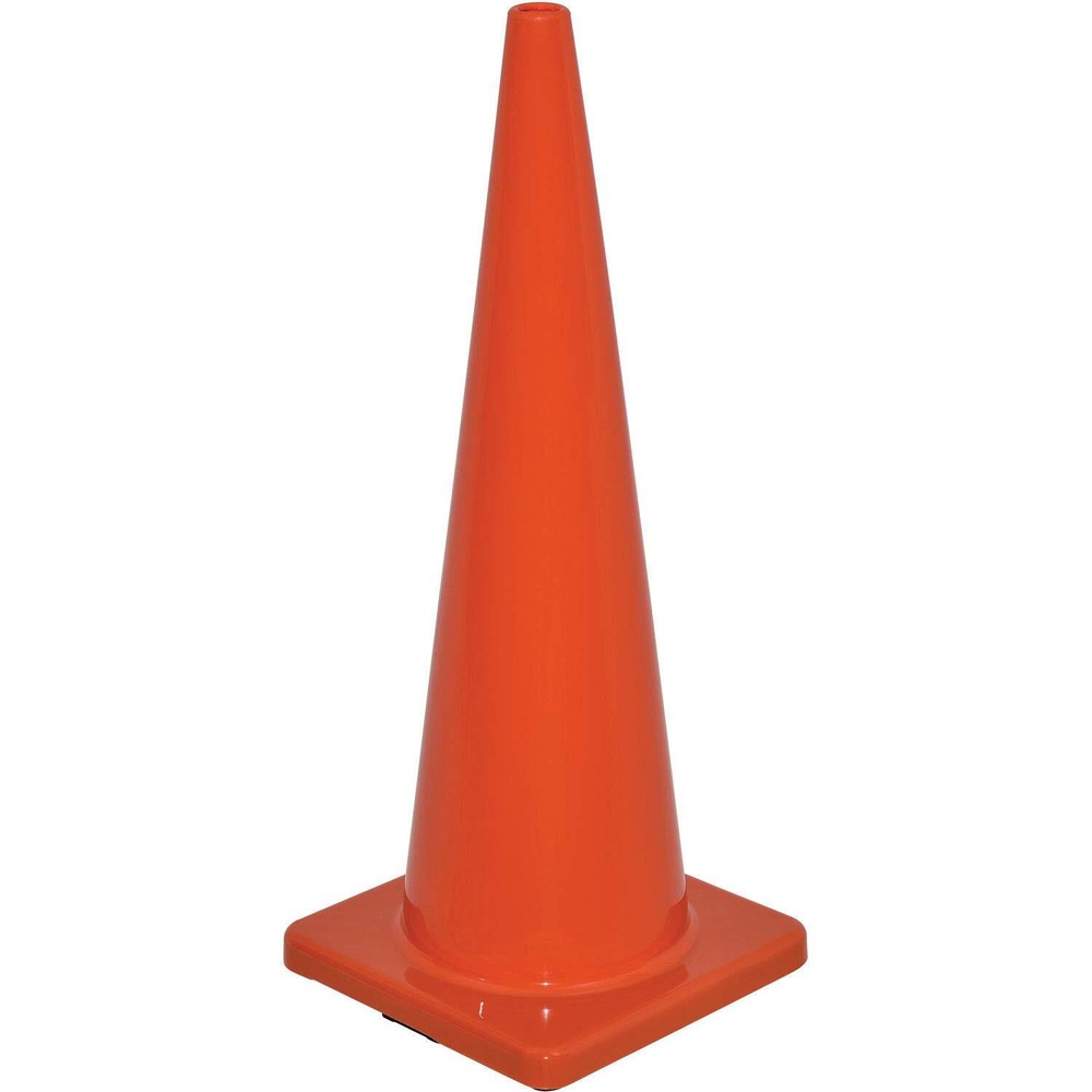 Global Industrial 36" Non-Reflective Traffic Cone Solid Orange Base 10 lbs