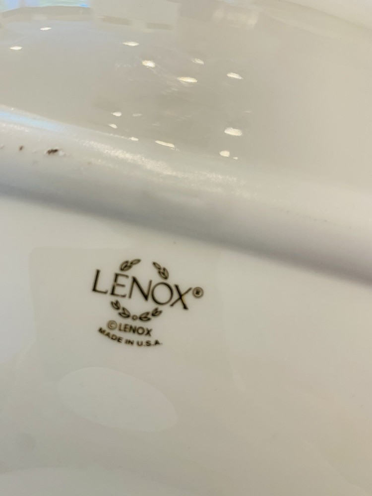 Lenox Jacquard Chip And Dip Serving Platter 16” x 12” NEW Shell Shaped
