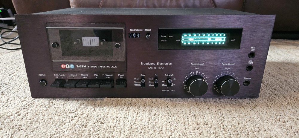 Vintage * B.I.C. T-05M Stereo Casette Deck
