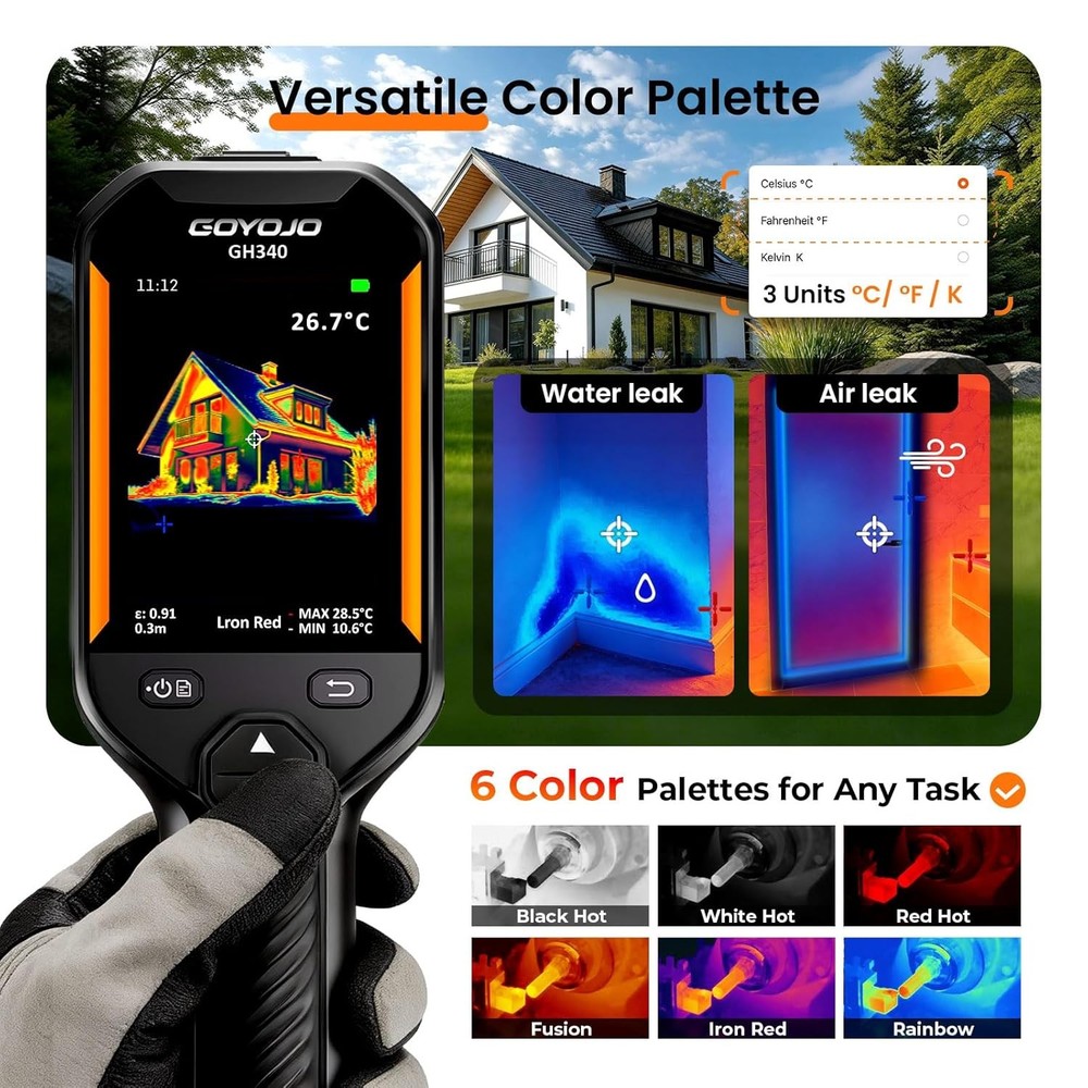 Thermal Imaging Camera 25Hz Handheld Super IR Resolution Electrical Inspection