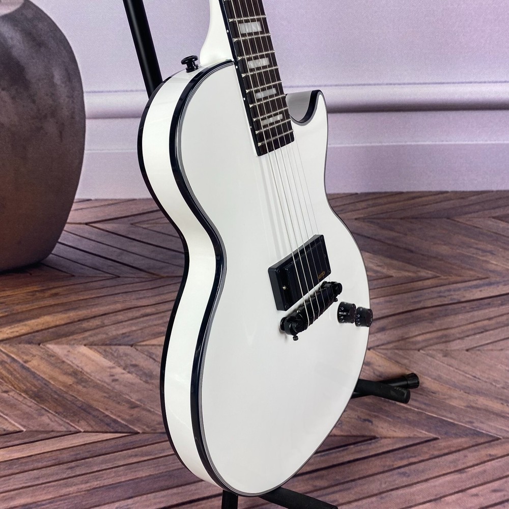 Rosewood Fingerboard 6-String Single Pickup White Electric Guitar 6 strings