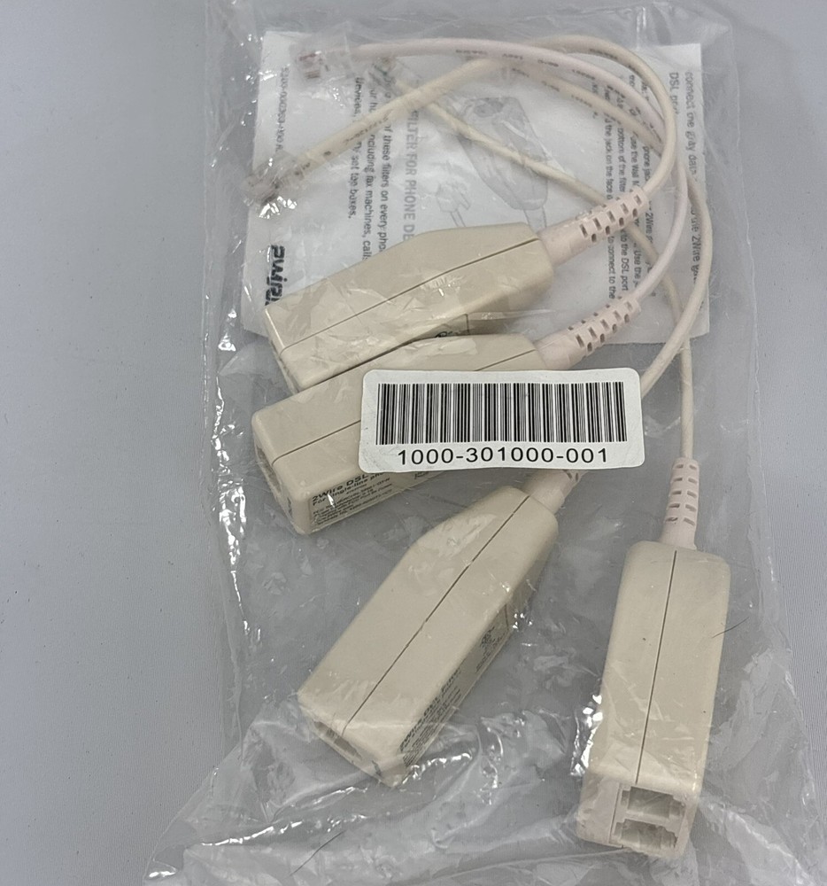 2Wire DSL Filter Kit 4 Pack Inline DSL Phone Filters