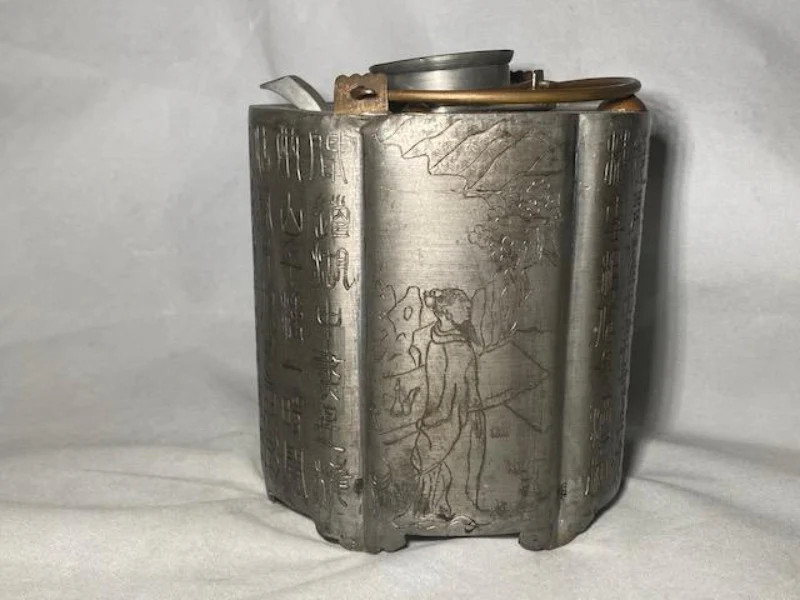 Antique Pewter Wine Warmer