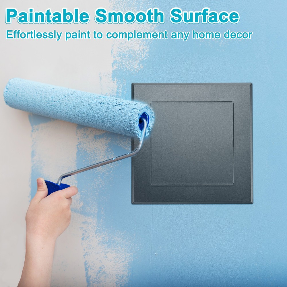 2-Pack Access Panel for Drywall, 5x5" Plastic Removable [Grey, Square]