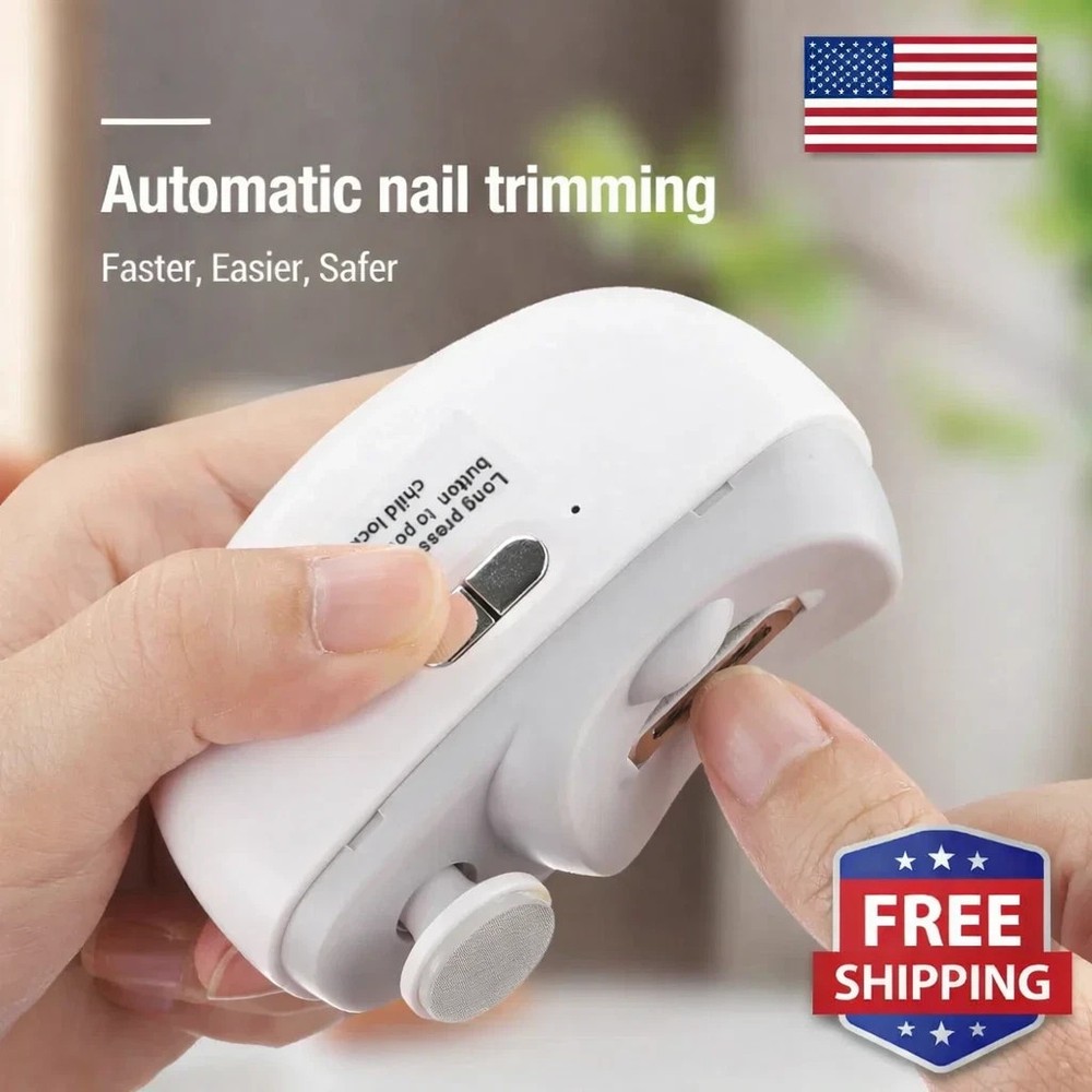 Safety Electric Nail Clipper Automatic Thick Nails Trimmer Professional Tool US