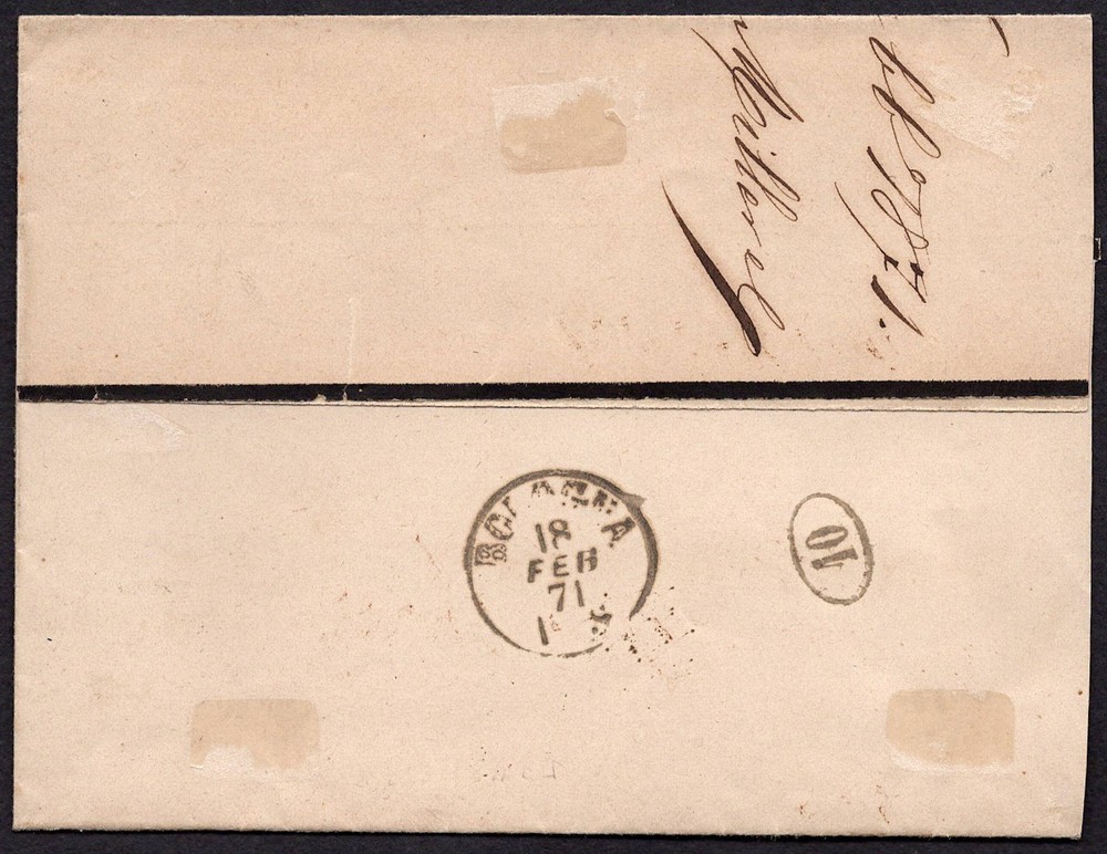 EB 352 - 16/2/1871 - Printed sent from Austria to Italy.