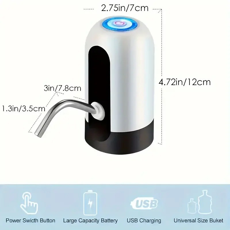 Water Bottle Switch Pump Electric Automatic Universal Dispenser 5 Gallon USB