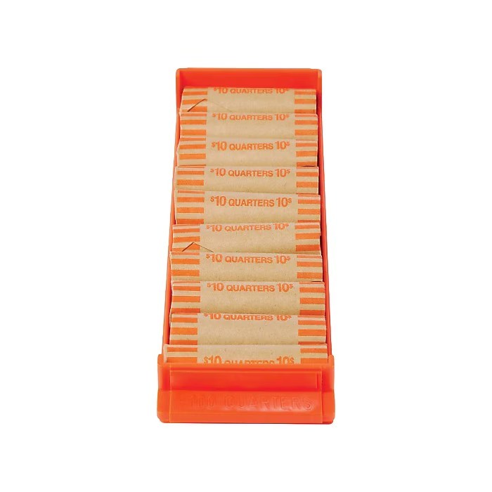 10 - Controltek 560563 Stackable Plastic Coin Tray, Quarters, 3.75 X 11.5 X 1.5,
