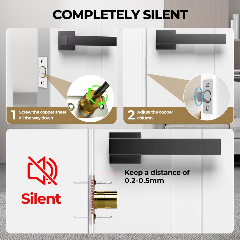 Tonitrui Silent Ball Catch, Adjustable Strong Magnet Door 2 Pack, Silver