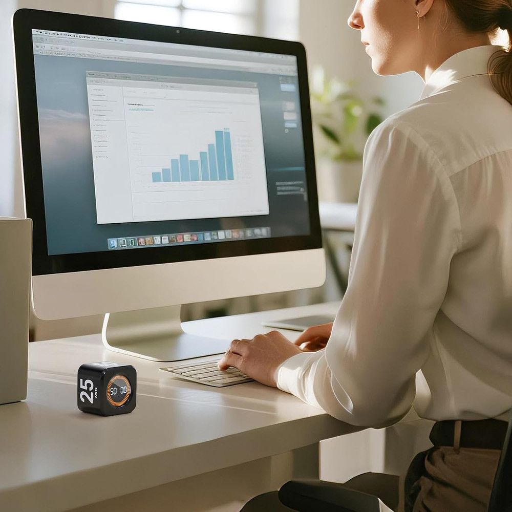 Pomodoro Timer Cube, Cool Stuff Gadgets, Visual Timer with Gravity, Countdown 5/