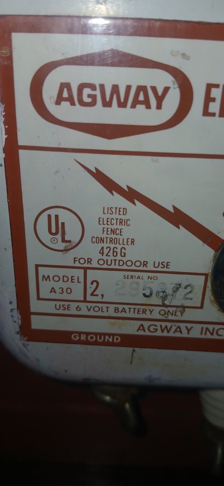 Agway Electric Fence Controller Model A30 Tested Working