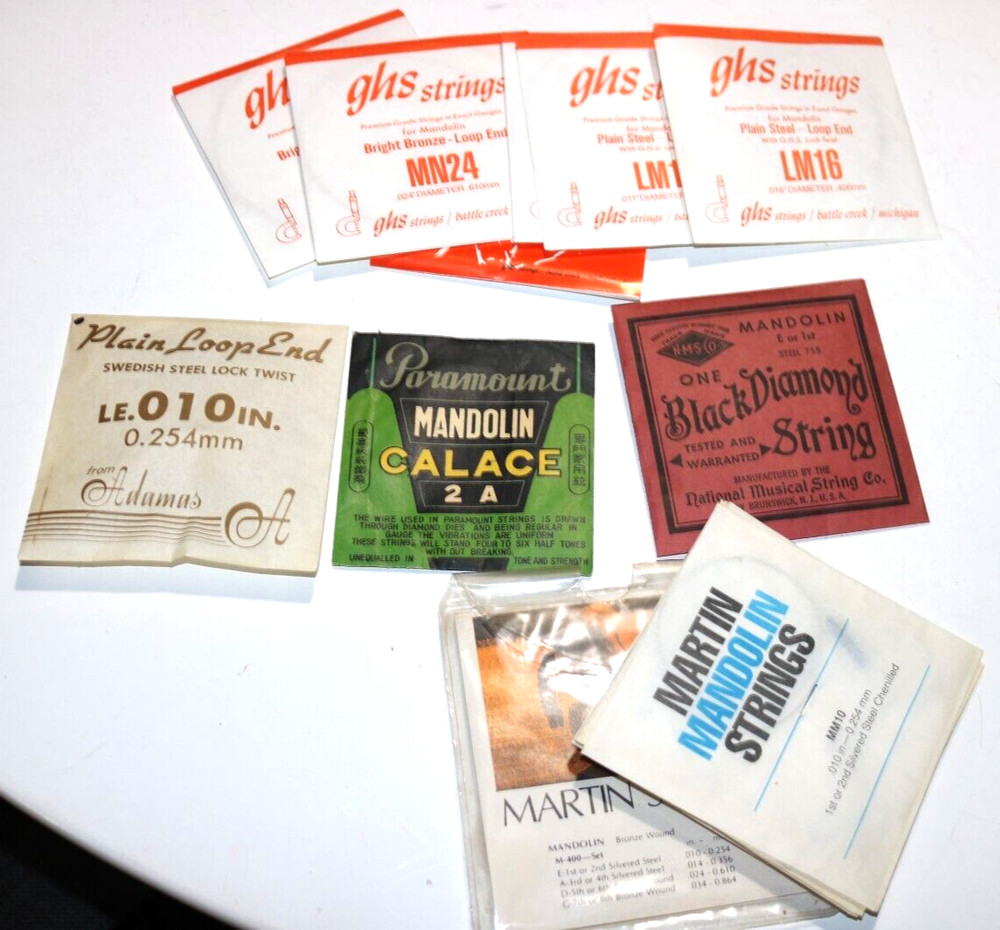 Mandolin Strings by Black Diamond, Martin, Adamas & GHS - Read description