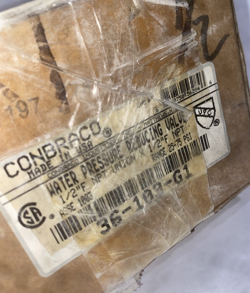 1/2 in Conbraco 36-103-G1 Water Pressure Reducing Valve NEW IN SEALED BOX