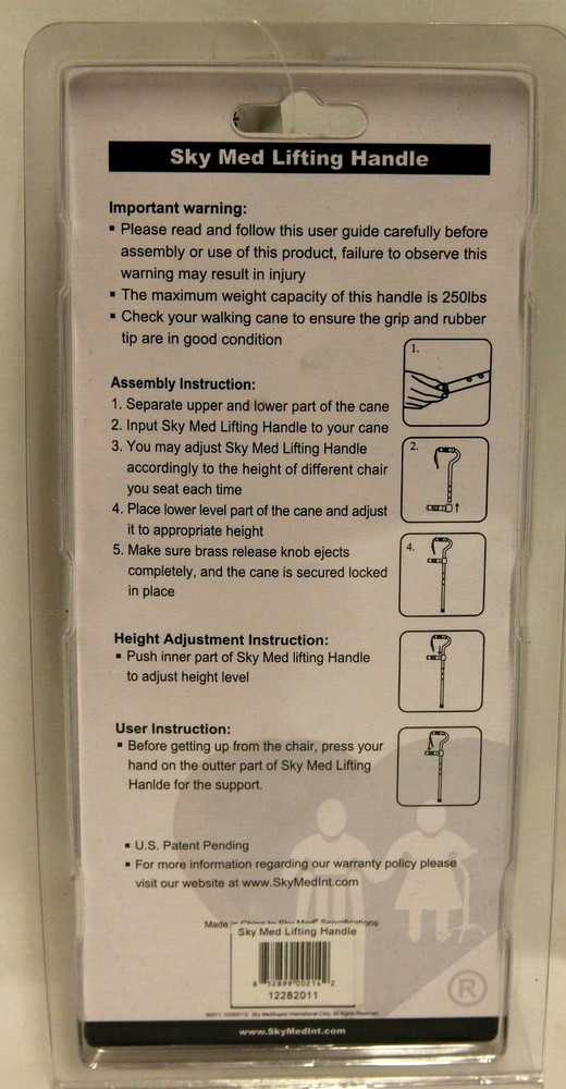 Sky Med Lifting Handle Accessory for Walking Cane to Assist Getting Standing Up