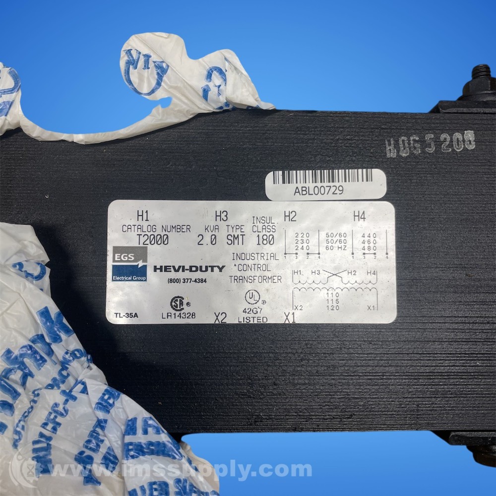 EGS T2000 Industrial Control Transformer FNOB