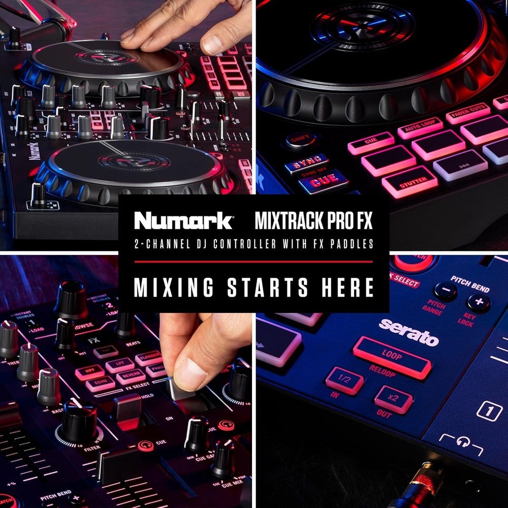 Professional 2 Deck Serato DJ Controller with Built-In Effects & Audio Interface