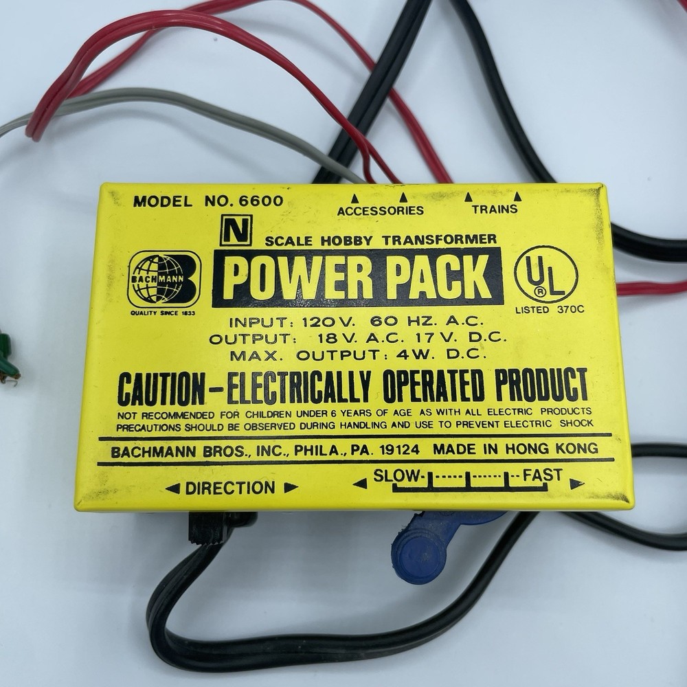 Bachmann 6600 Model Number Train Power Pack G-HO-N Scale