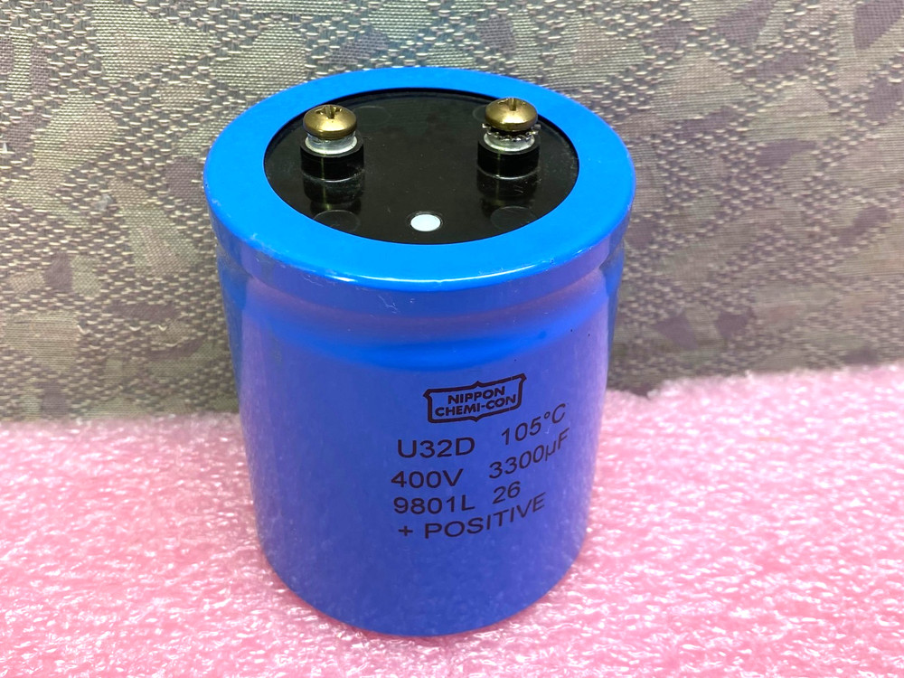 NIPPON CHEMI CON U32D 3300UF 400V CAPACITOR TESTED GOOD