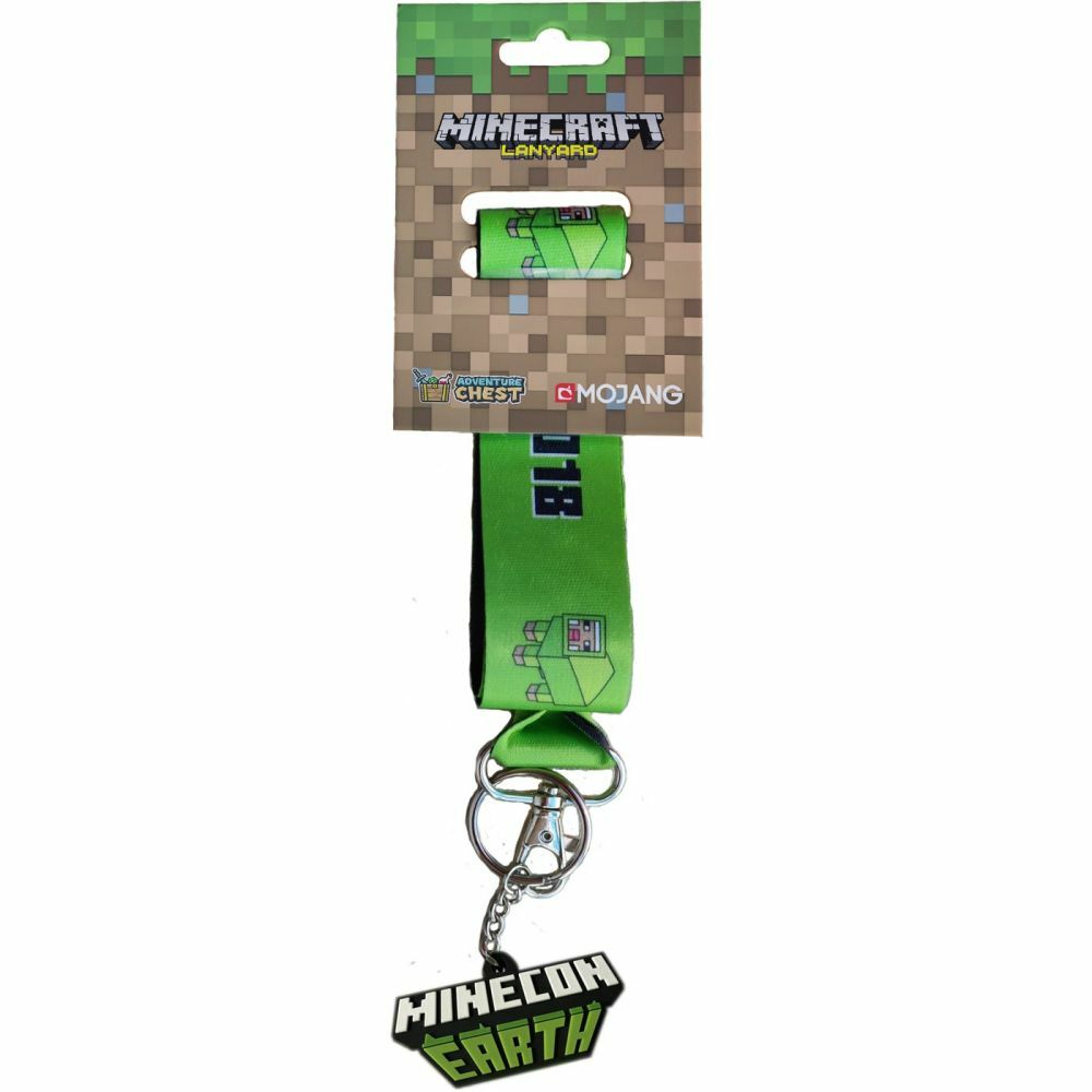 Minecraft Minecon Earth Lanyard Green 2018 NWT