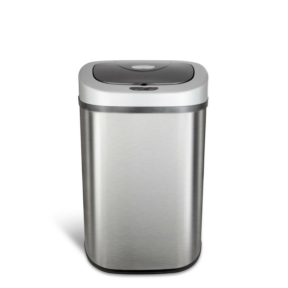 kitchen motion sensor trash can touchless stainless steel garbage bin 21 gallon