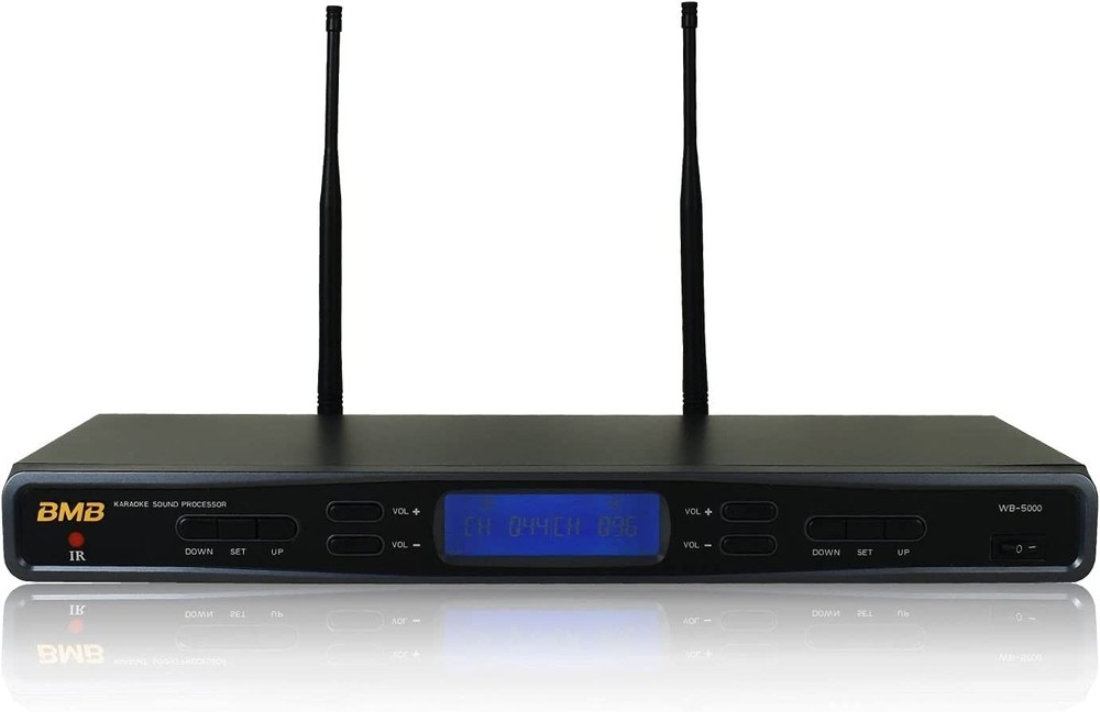 BMB Professional Wireless Karaoke Microphone System - White