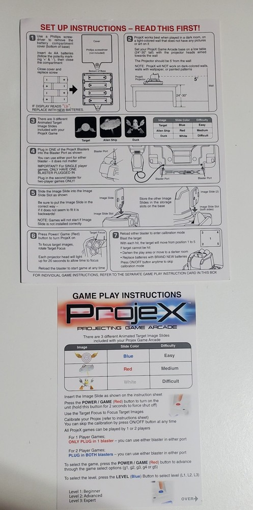 ProjeX Interactive Laser Game Arcade Animated Target-New open box