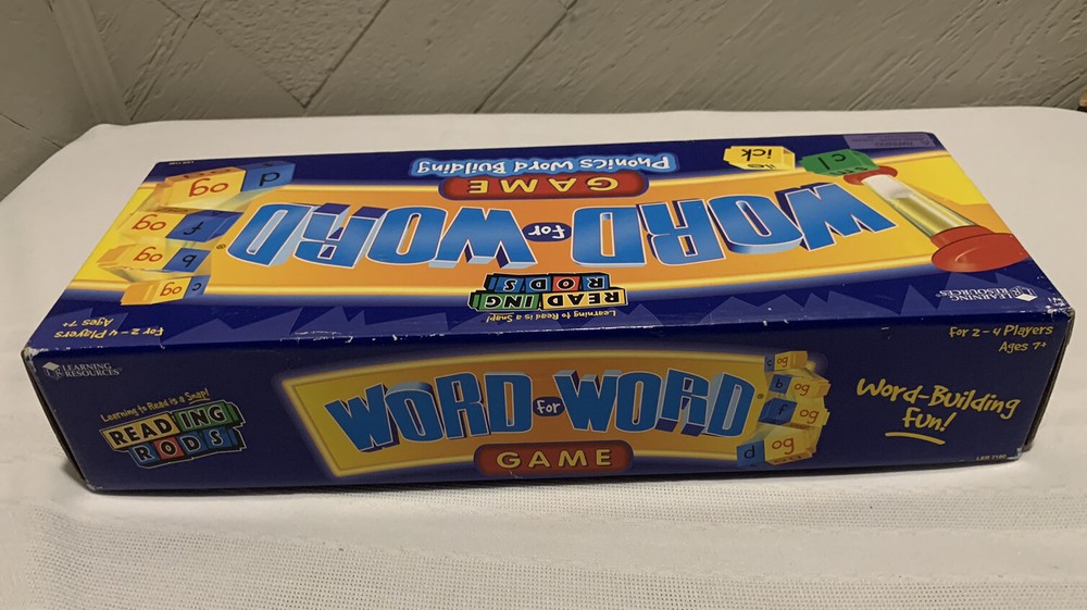 Learning Resources WORD FOR WORD Game w/ Reading Rods Educational Phonics