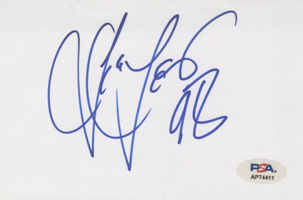 Jonny Lang signed 4x6 index card PSA