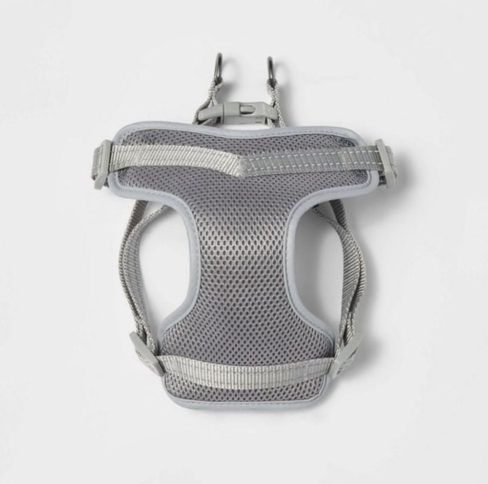Basic Mesh With Reflective Dog Harness, Size Medium - Color Gray