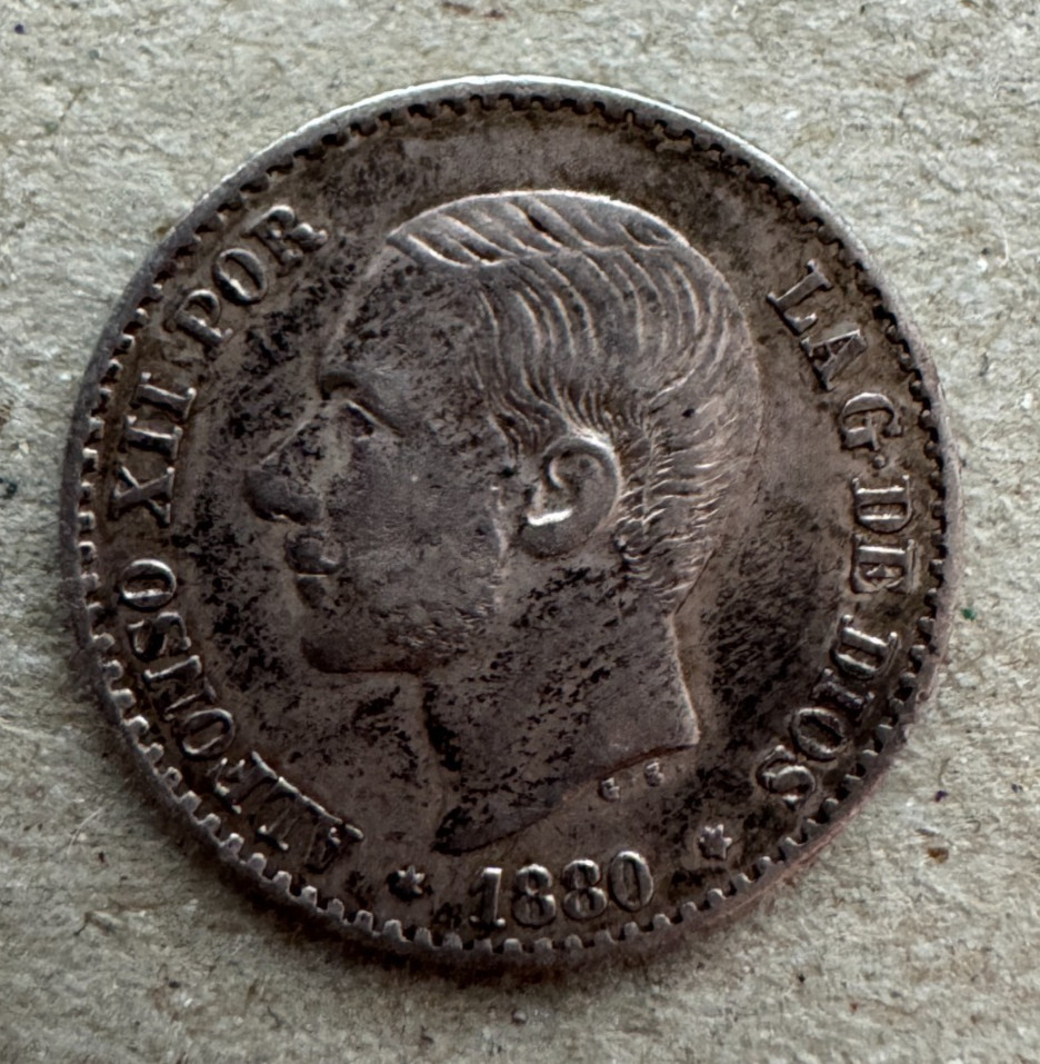 Spain, 50 Centimos, 1880 (80) MSM, KM#685