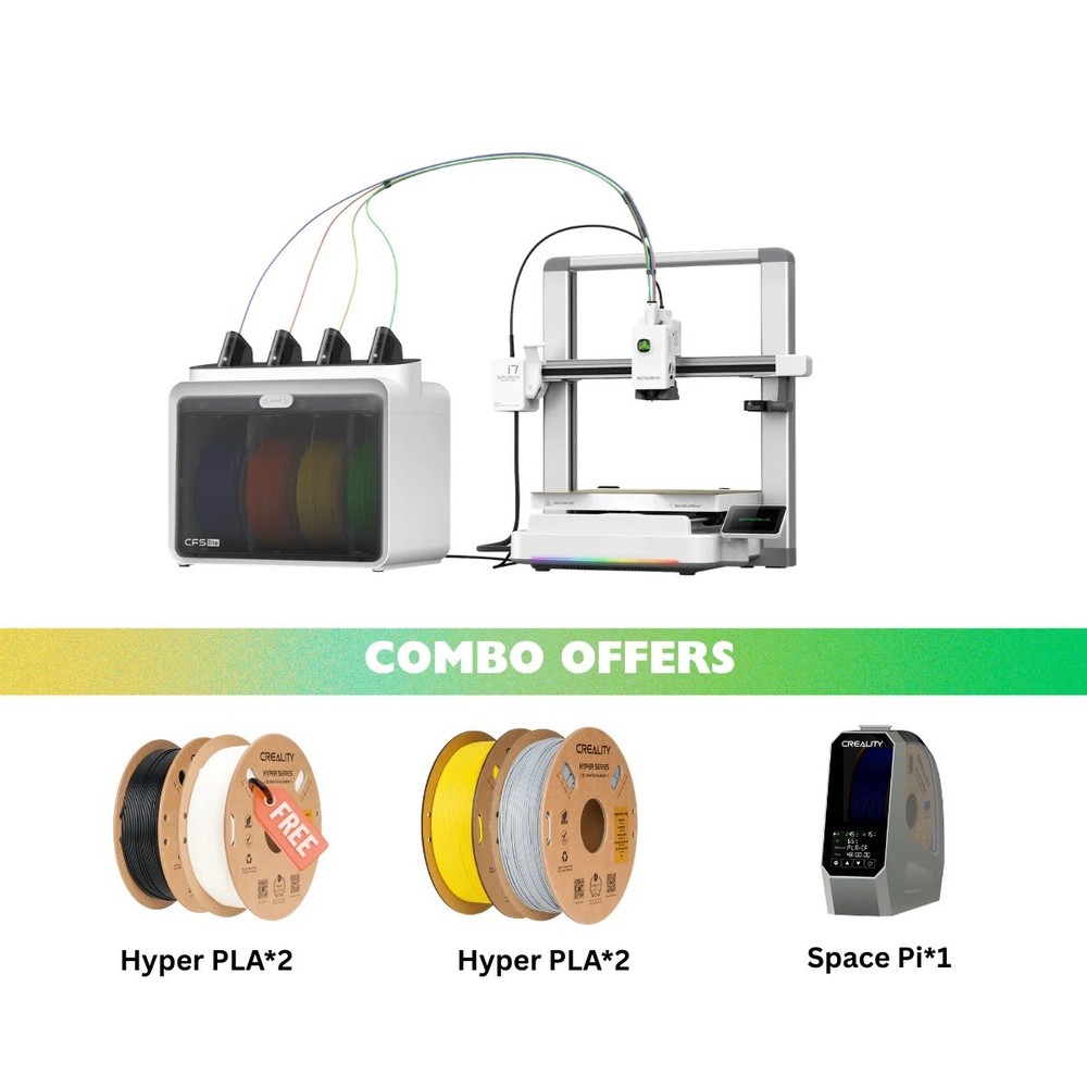 Creality SPARKX i7 3D Printer + Space Pi*1+Hyper PLA 3D Filament*4