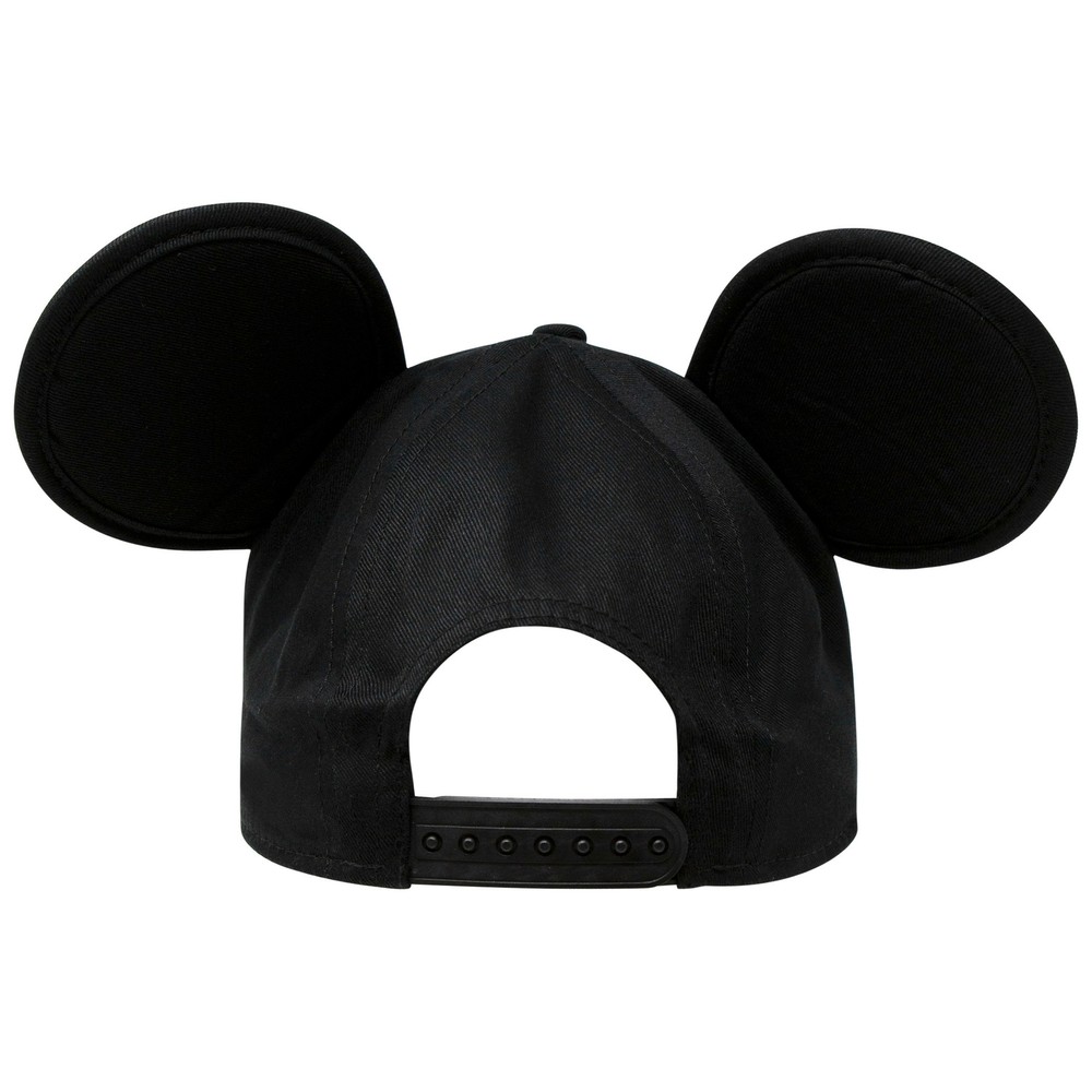 Mickey Mouse Ears Classic Black And Red Snapback Hat Black