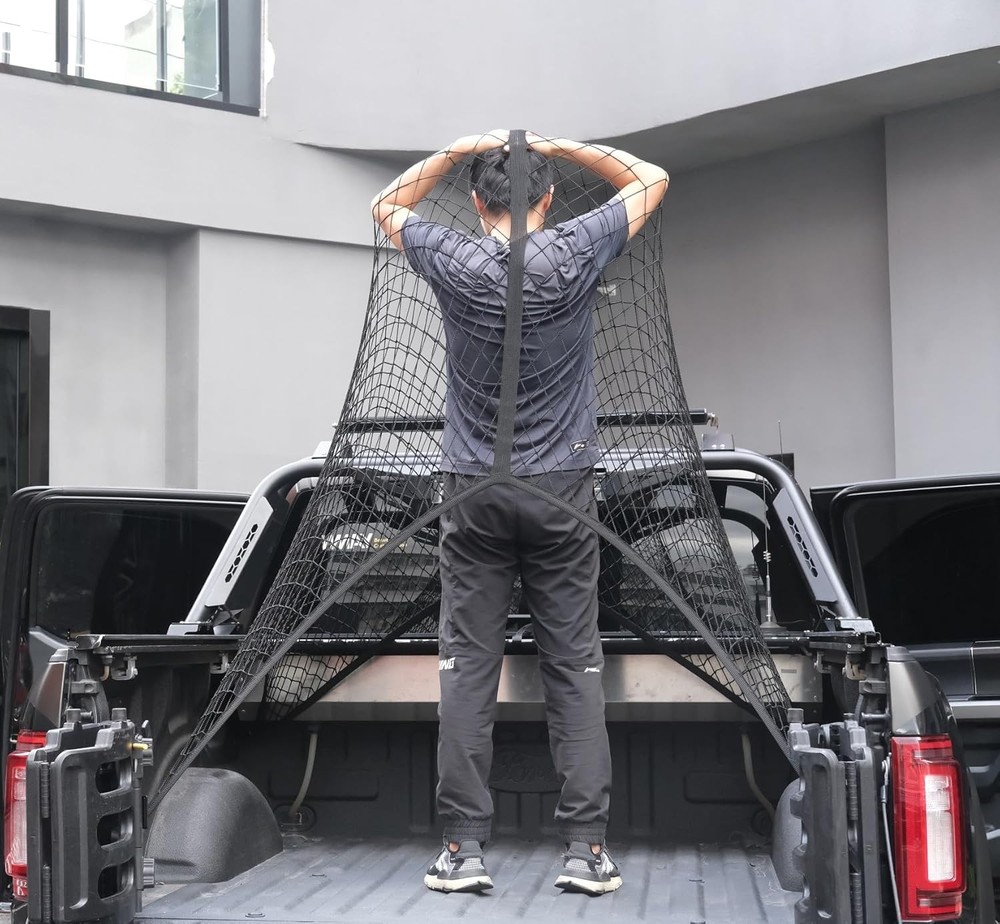 Highly Elastic Cargo Net 2 Pack Big Size 4x4 and Small Size 2.6x2 for Versatile